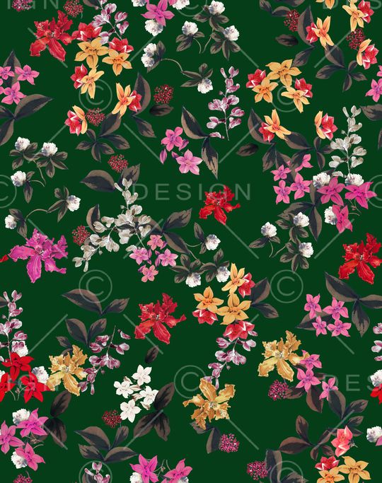 花卉印花华亿平台图片