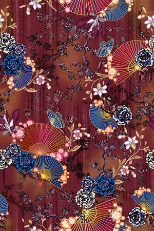 中国风印花华亿平台图片