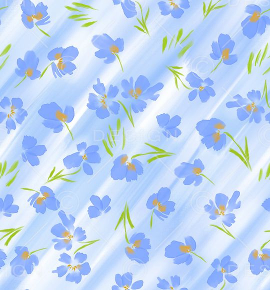 水彩花卉印花华亿平台图片