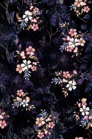 花卉印花华亿平台图片