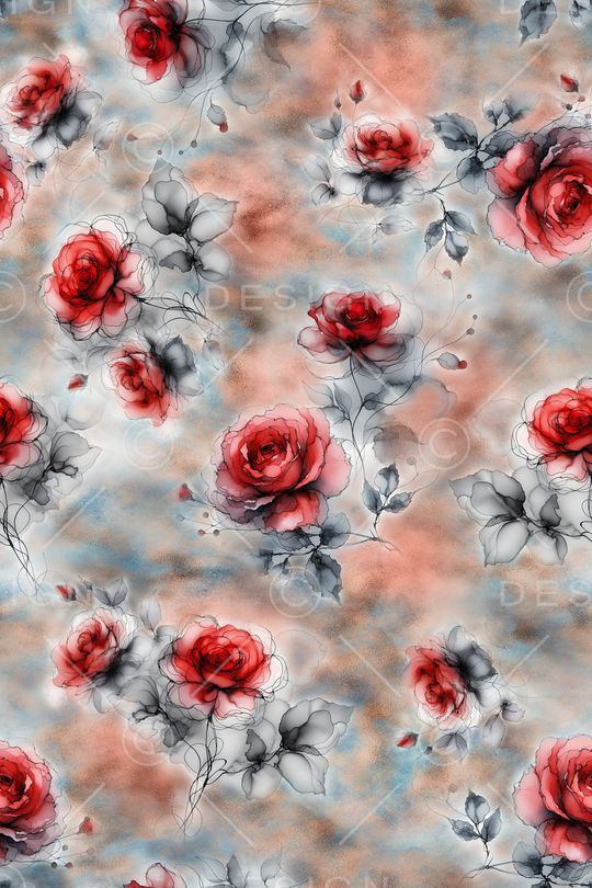 花卉印花华亿平台图片