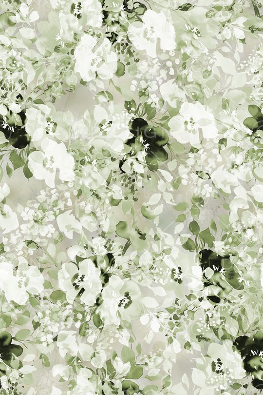 水彩花卉印花华亿平台图片