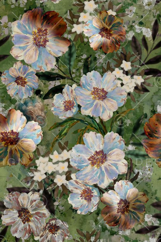 花卉印花华亿平台图片