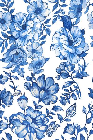 花卉印花华亿平台图片