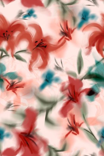 花卉印花华亿平台图片