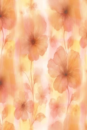 水彩花卉印花华亿平台图片