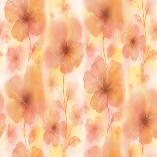 水彩花卉印花华亿平台图片