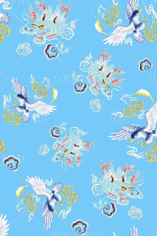 中国风印花华亿平台图片