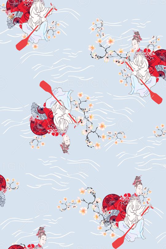 中国风印花华亿平台图片