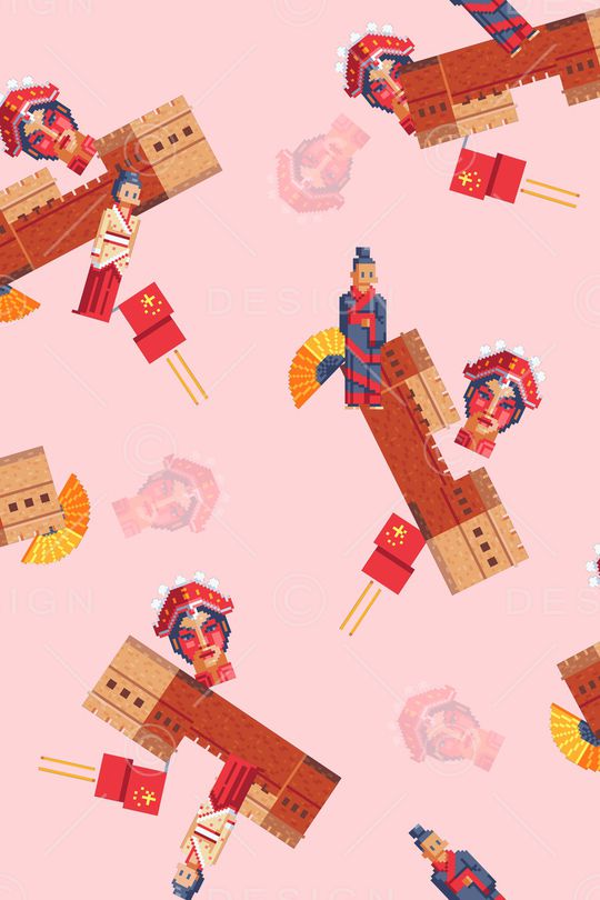 中国风印花华亿平台图片