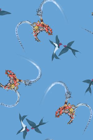 中国风印花华亿平台图片