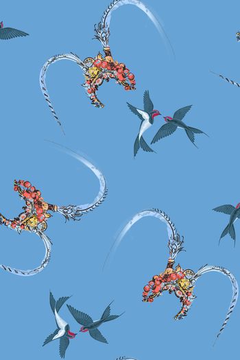 中国风印花华亿平台图片