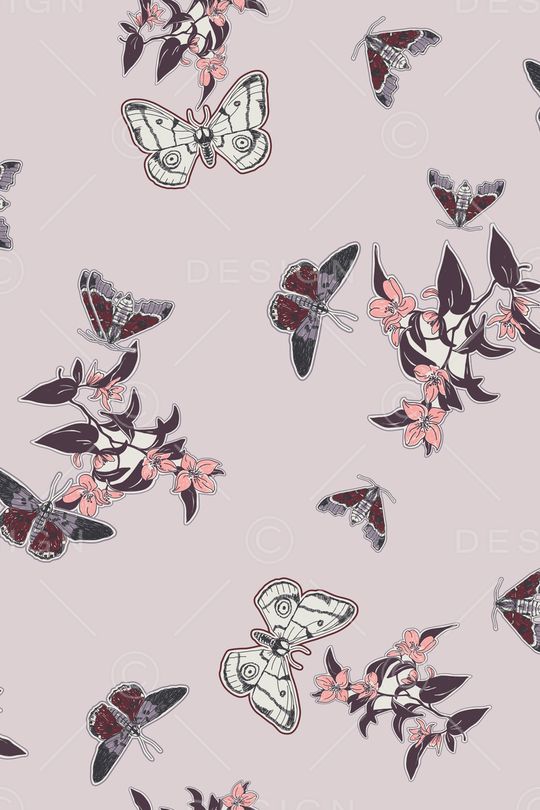 蛾子印花华亿平台图片