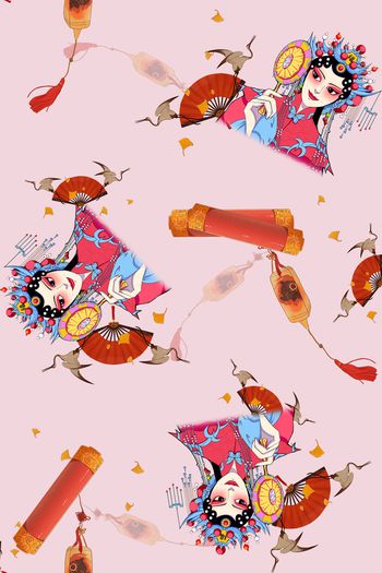 中国风印花华亿平台图片