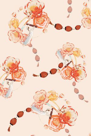 花卉印花华亿平台图片