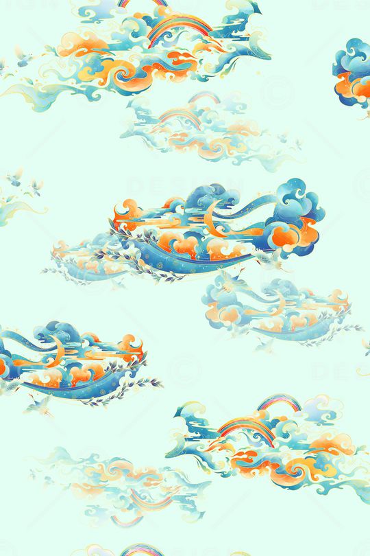 中国风印花华亿平台图片