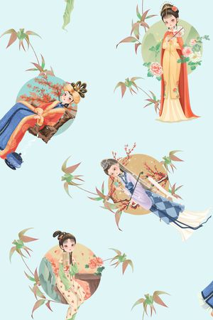 中国风印花华亿平台图片