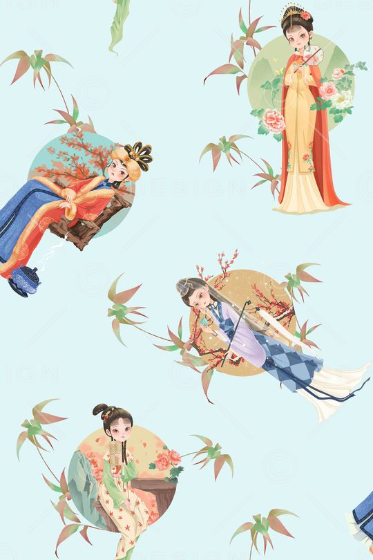 中国风印花华亿平台图片