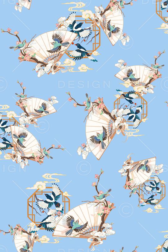 中国风印花华亿平台图片