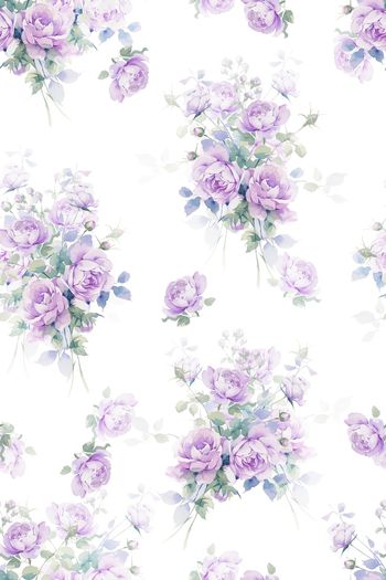 水彩花卉印花华亿平台图片