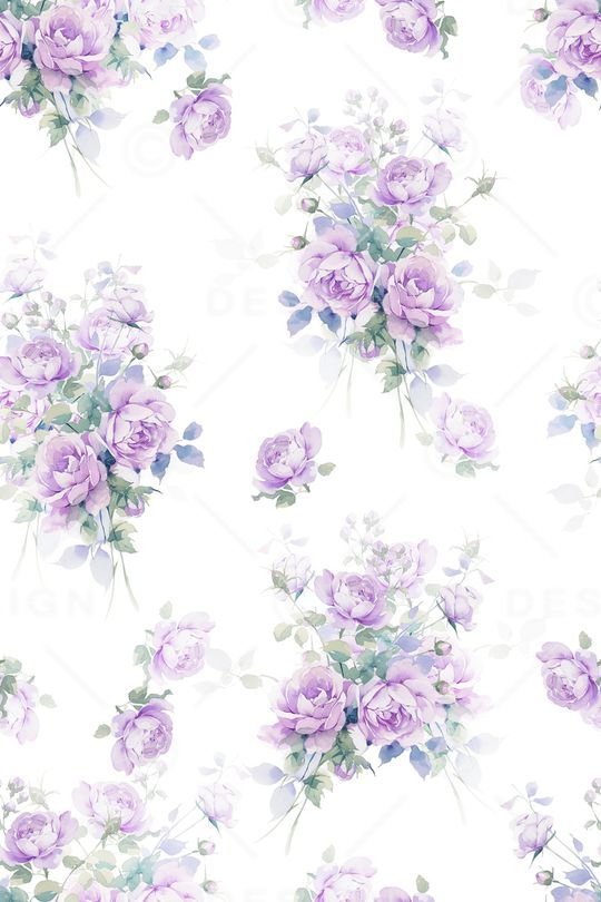 水彩花卉印花华亿平台图片