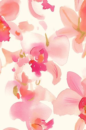 水彩花卉印花华亿平台图片