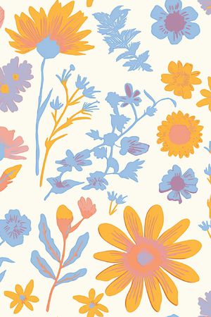 清爽底花卉印花华亿平台图片