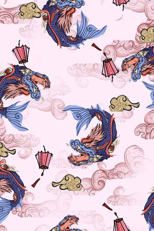 中国风印花华亿平台图片