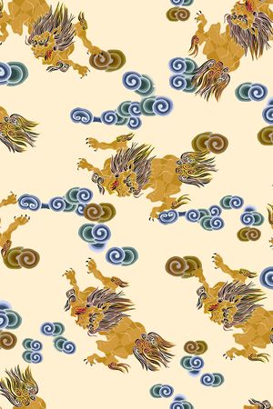 中国风印花华亿平台图片