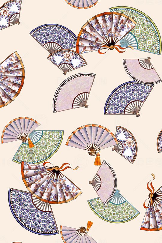 扇子印花华亿平台图片