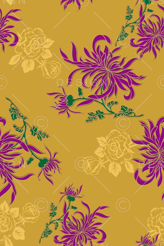 花卉印花华亿平台图片