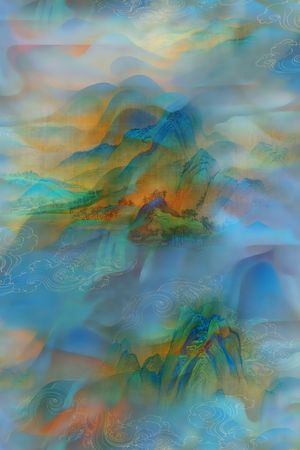 中国风印花华亿平台图片