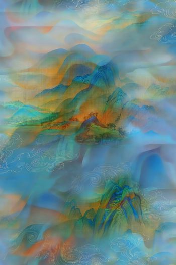 中国风印花华亿平台图片