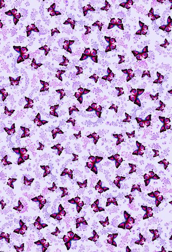 蝴蝶印花华亿平台图片