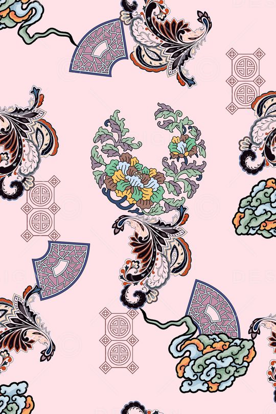 中国风印花华亿平台图片