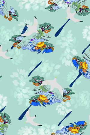 中国风印花华亿平台图片