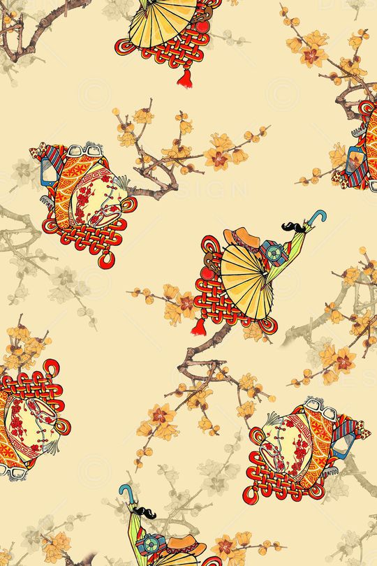 中国风印花华亿平台图片