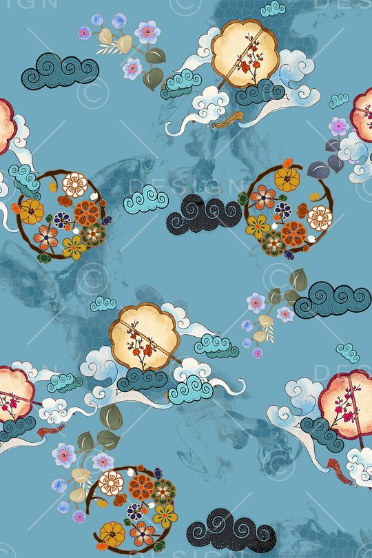 中国风印花华亿平台图片