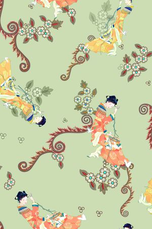 中国风印花华亿平台图片