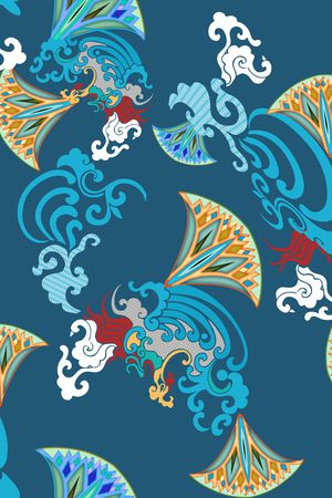 中国风印花华亿平台图片