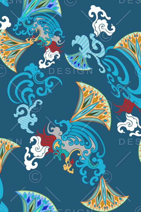 中国风印花华亿平台图片