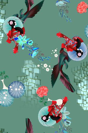 人物印花华亿平台图片