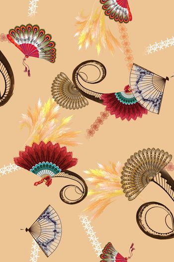 中国风印花华亿平台图片