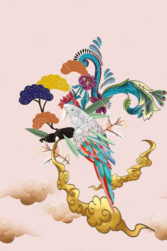 鸟印花华亿平台图片