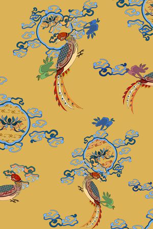 中国风印花华亿平台图片