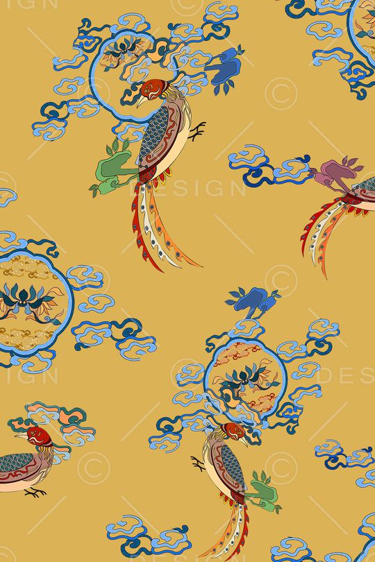 中国风印花华亿平台图片