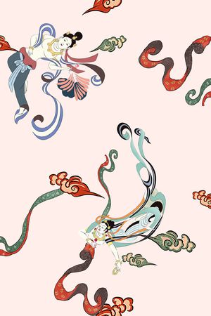 中国风印花华亿平台图片