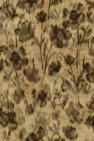 黑底花卉印花华亿平台图片