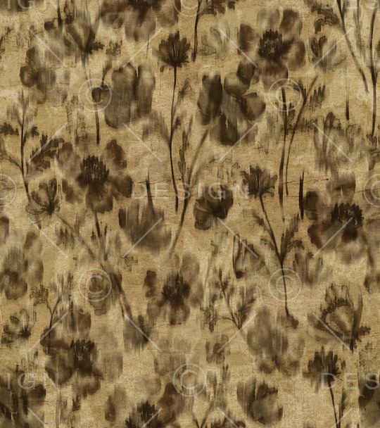 黑底花卉印花华亿平台图片