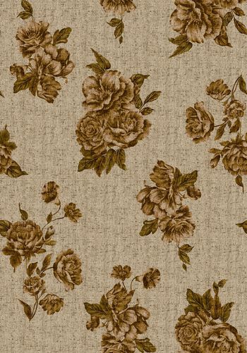 黑底花卉印花华亿平台图片